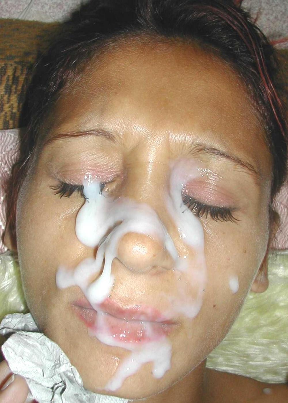Фото со спермой на лице девушек